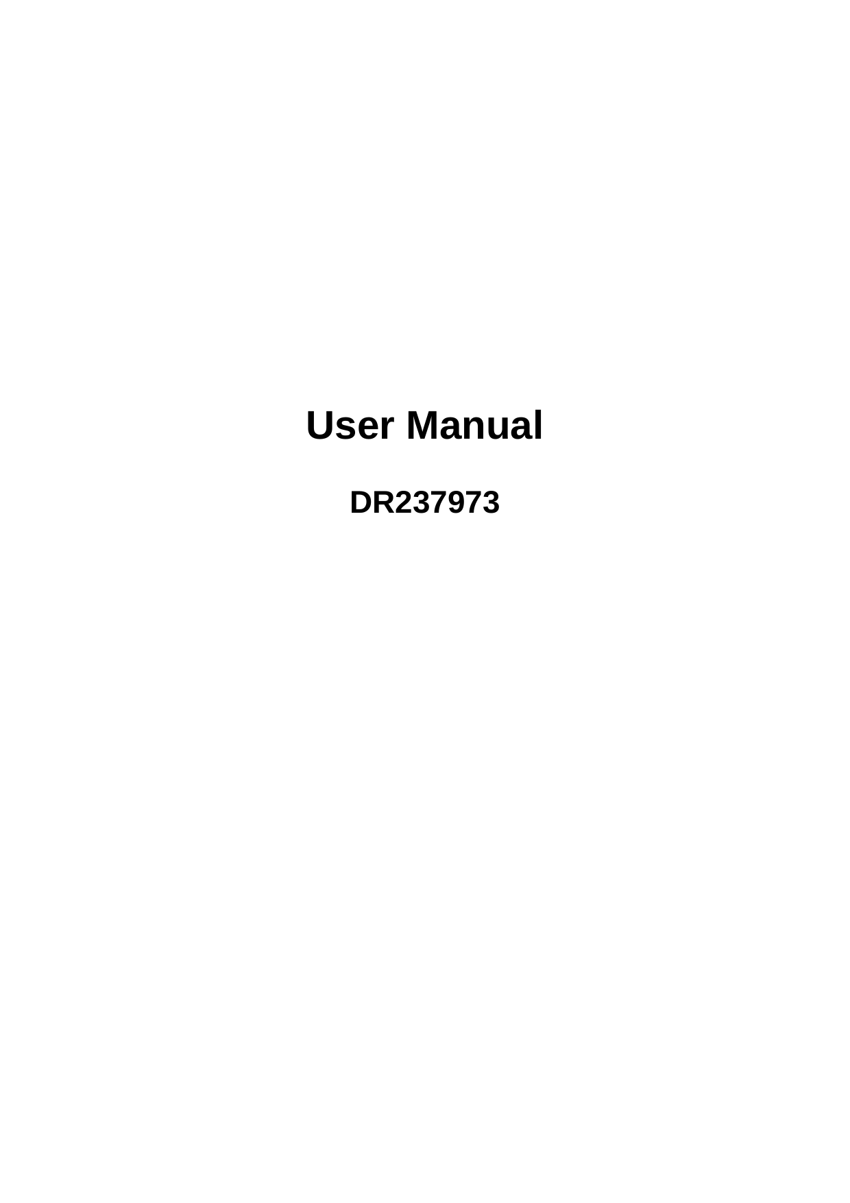 Mitsumi Electric DR237973 Remote Controller User Manual Usera Manual