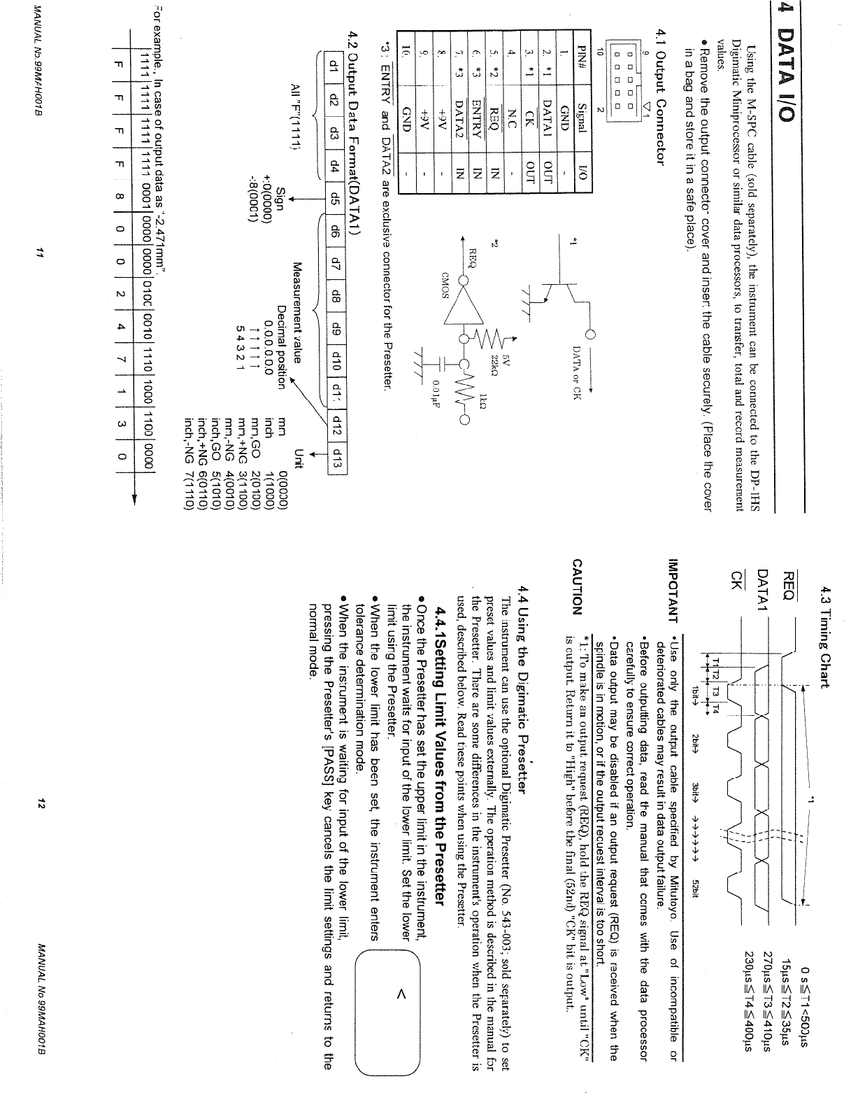 Page 10 of 12 - Mitutoyo Mitutoyo-Mitutoyo-Microscope-And-Magnifier-Id-F125-150-Users-Manual- 99MAH001B Series 543 IDF Digi  Mitutoyo-mitutoyo-microscope-and-magnifier-id-f125-150-users-manual