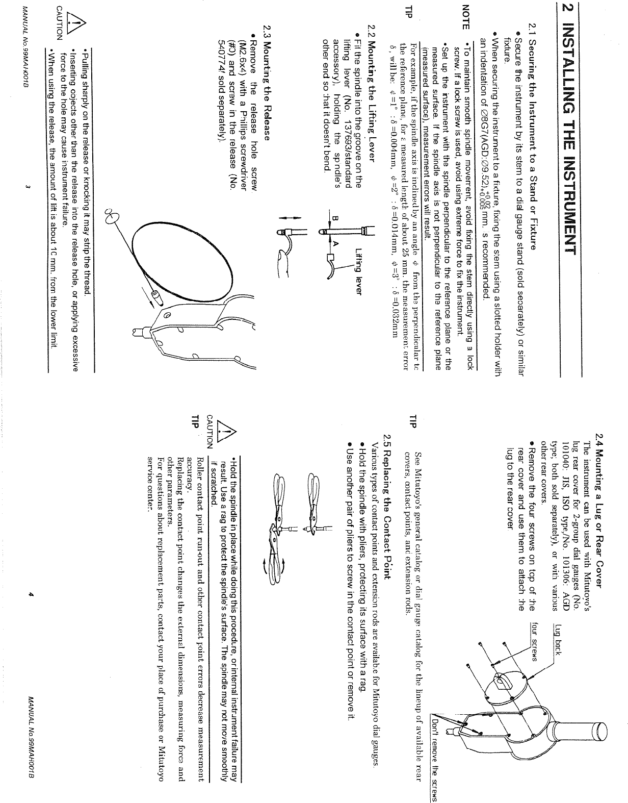 Page 6 of 12 - Mitutoyo Mitutoyo-Mitutoyo-Microscope-And-Magnifier-Id-F125-150-Users-Manual- 99MAH001B Series 543 IDF Digi  Mitutoyo-mitutoyo-microscope-and-magnifier-id-f125-150-users-manual