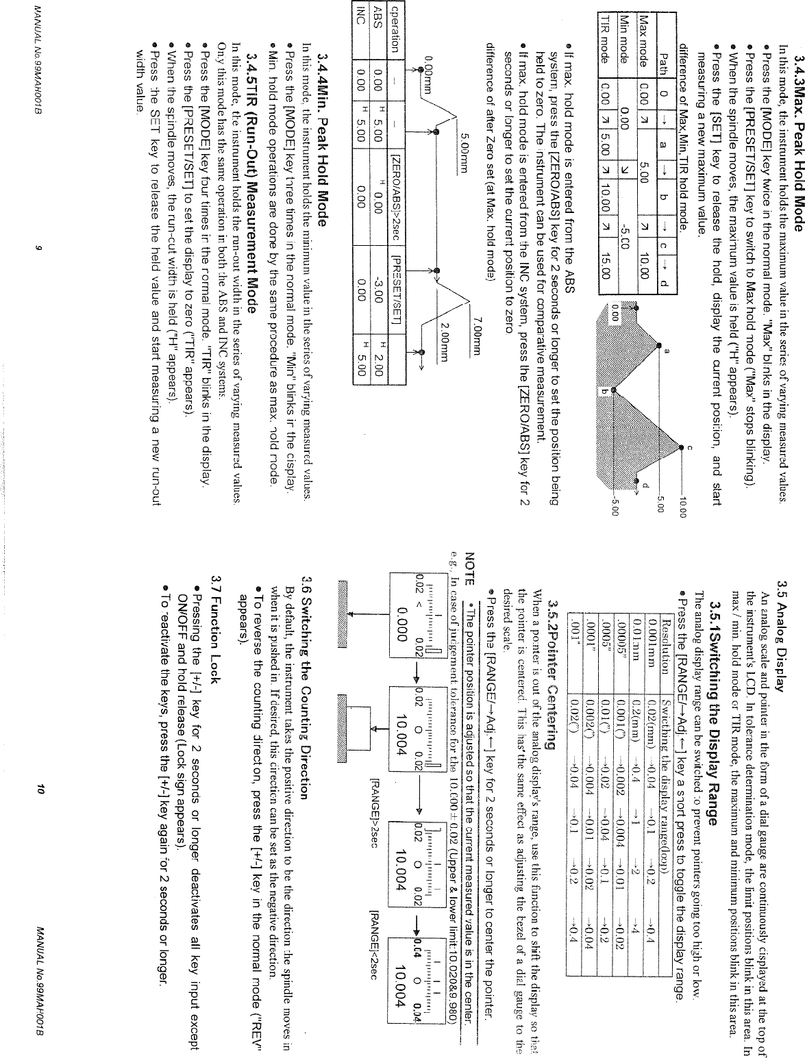 Page 9 of 12 - Mitutoyo Mitutoyo-Mitutoyo-Microscope-And-Magnifier-Id-F125-150-Users-Manual- 99MAH001B Series 543 IDF Digi  Mitutoyo-mitutoyo-microscope-and-magnifier-id-f125-150-users-manual