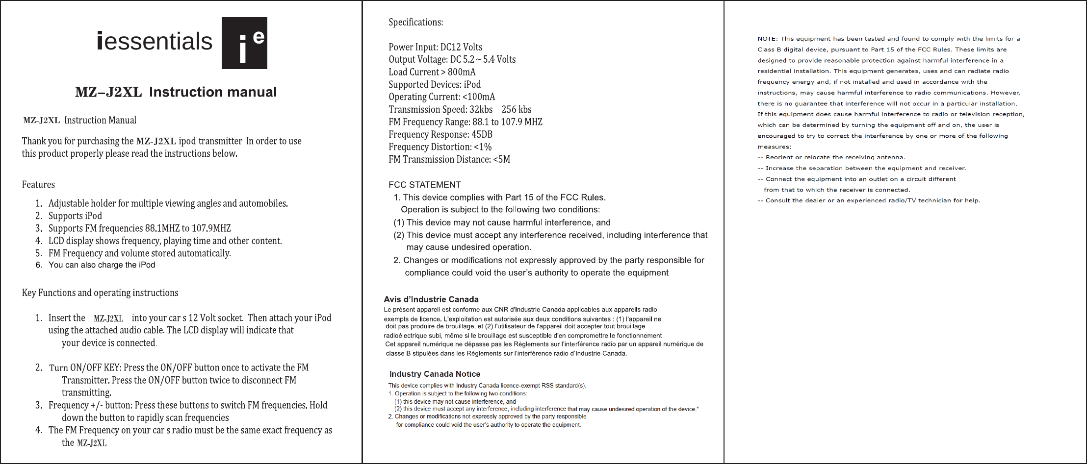 iessentials6. You can also charge the iPod