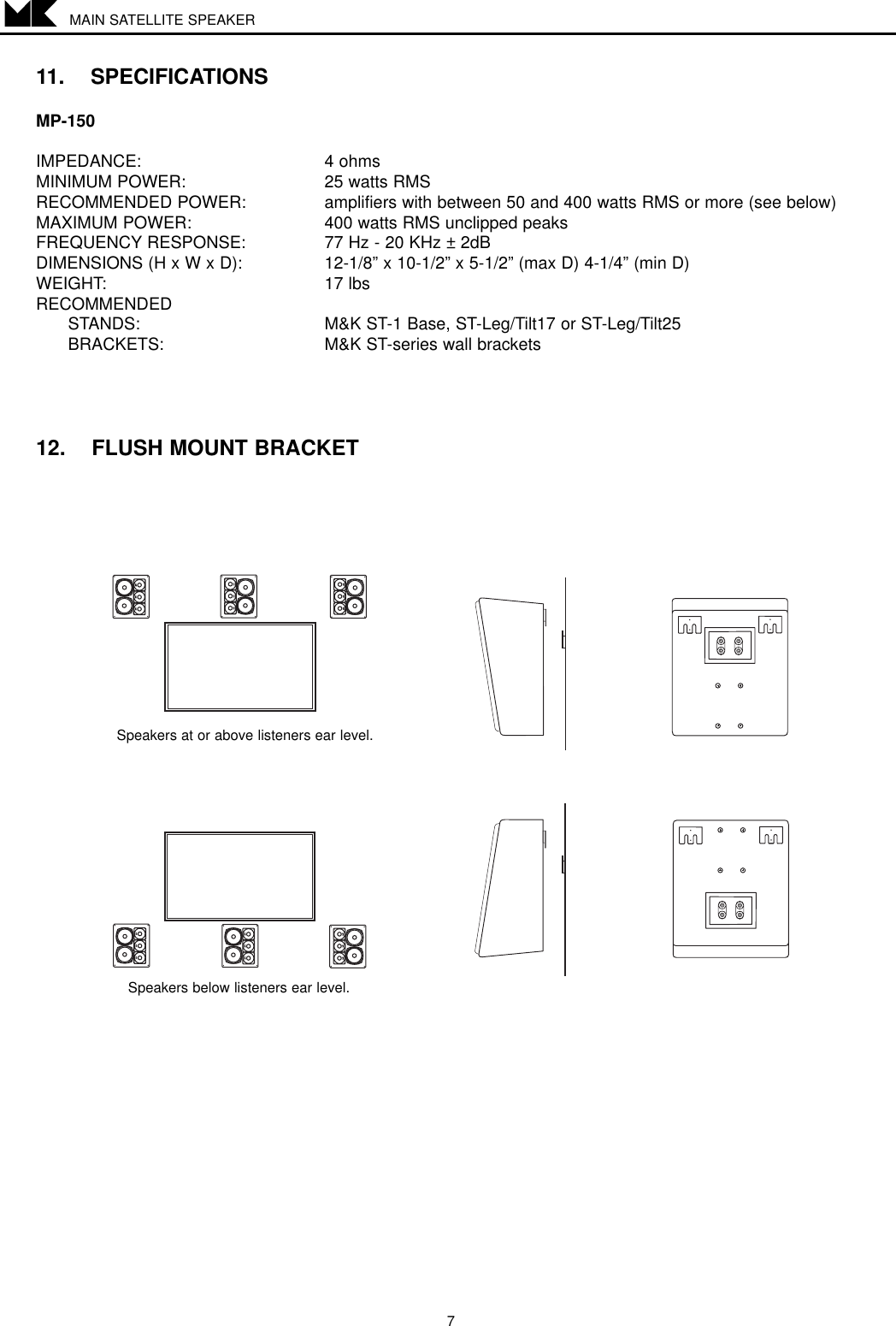 Page 7 of 8 - Mk-Sound Mk-Sound-Mp-150-Users-Manual- MP150/70082 Manual  Mk-sound-mp-150-users-manual
