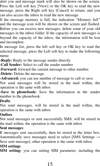 Page 15 of MobiWireS NIKITI 2G feature phone User Manual