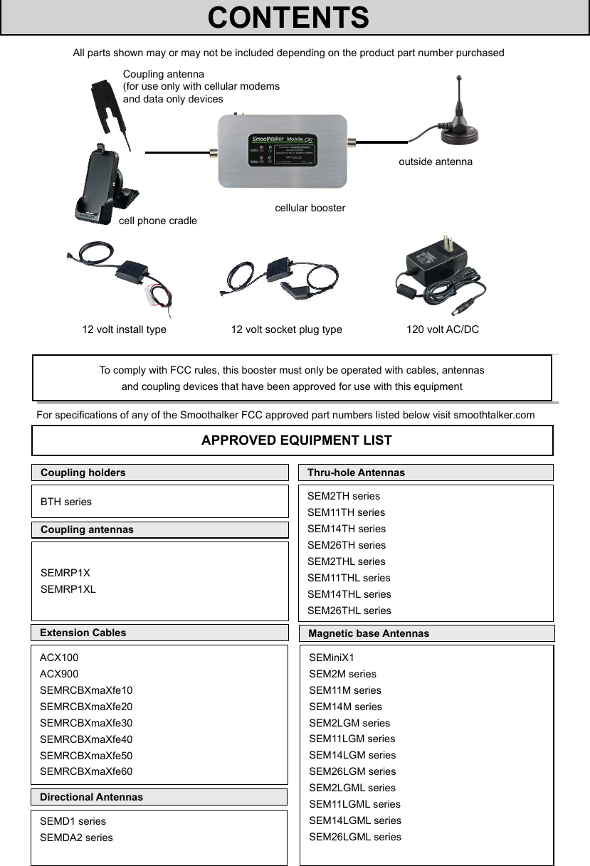 Page 2 of Mobile Communications BST22023 Consumer Wide-band Coupling Booster User Manual 2