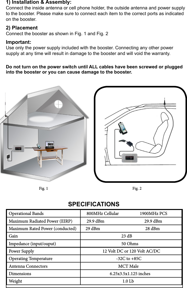Page 3 of Mobile Communications BST22023 Consumer Wide-band Coupling Booster User Manual 2