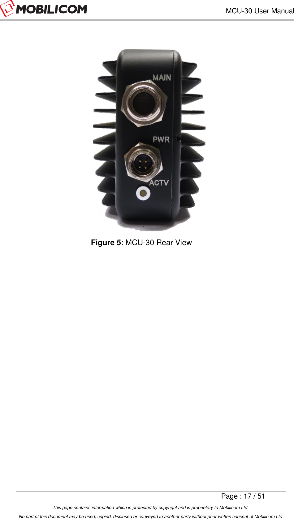 Page 17 of Mobilicom MCU-30 Communication unit used for security, robotics & surveillance User Manual Mobilicom s
