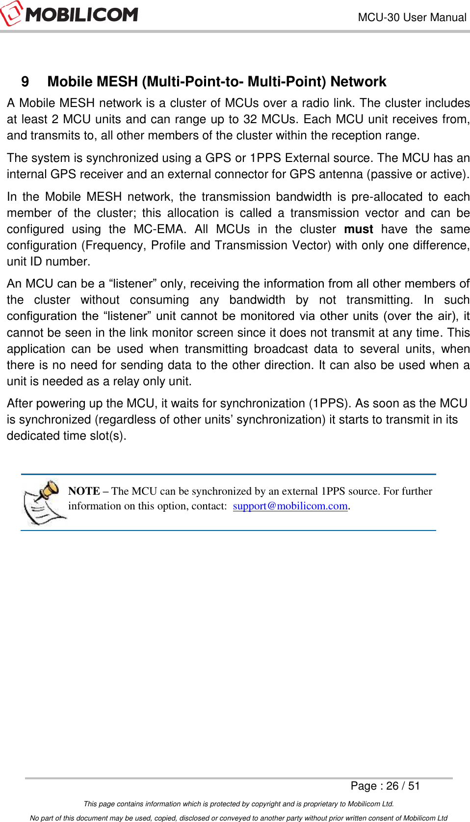 Page 26 of Mobilicom MCU-30 Communication unit used for security, robotics & surveillance User Manual Mobilicom s