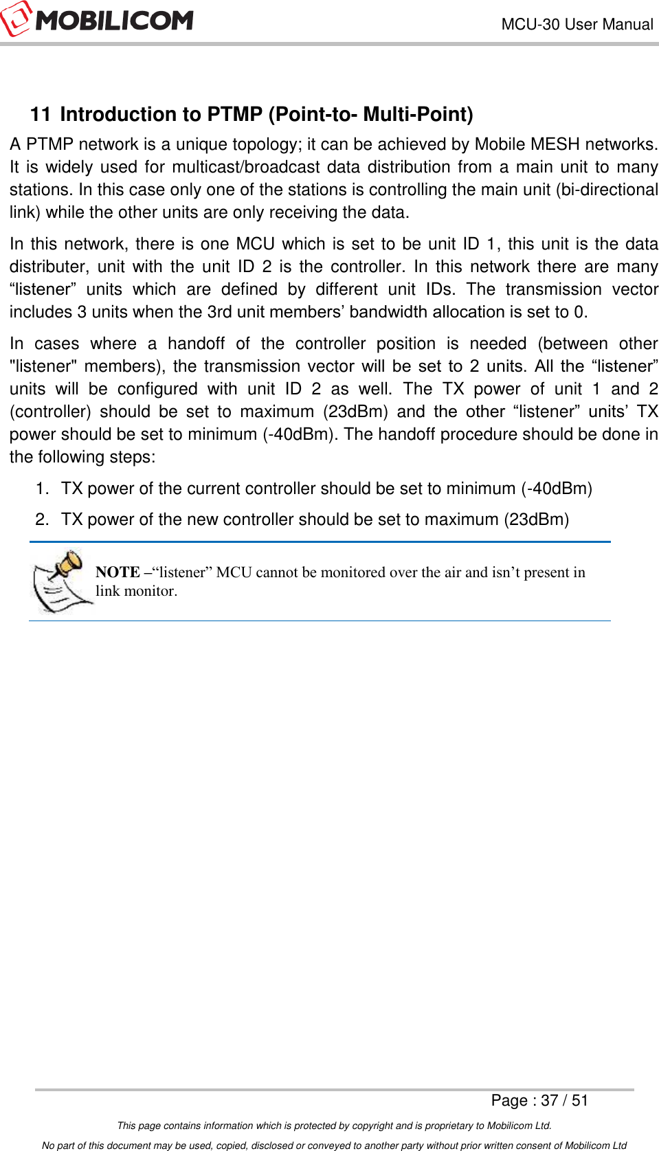 Page 37 of Mobilicom MCU-30 Communication unit used for security, robotics & surveillance User Manual Mobilicom s