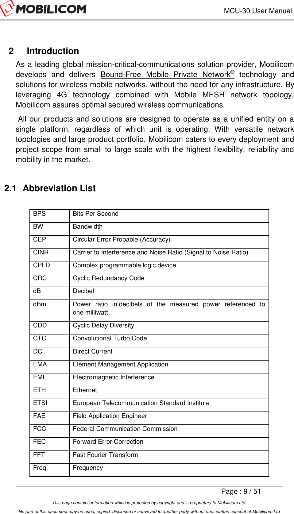 Page 9 of Mobilicom MCU-30 Communication unit used for security, robotics & surveillance User Manual Mobilicom s