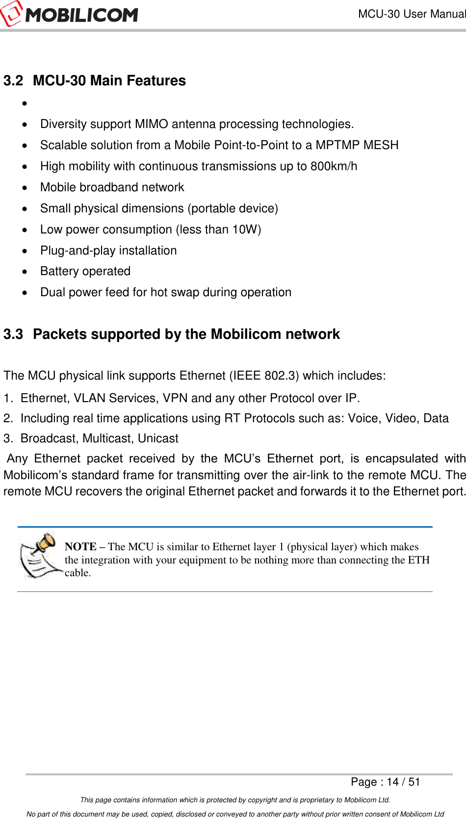Page 14 of Mobilicom MCU-30L Communication unit used for security, robotics, surveillance User Manual Mobilicom s