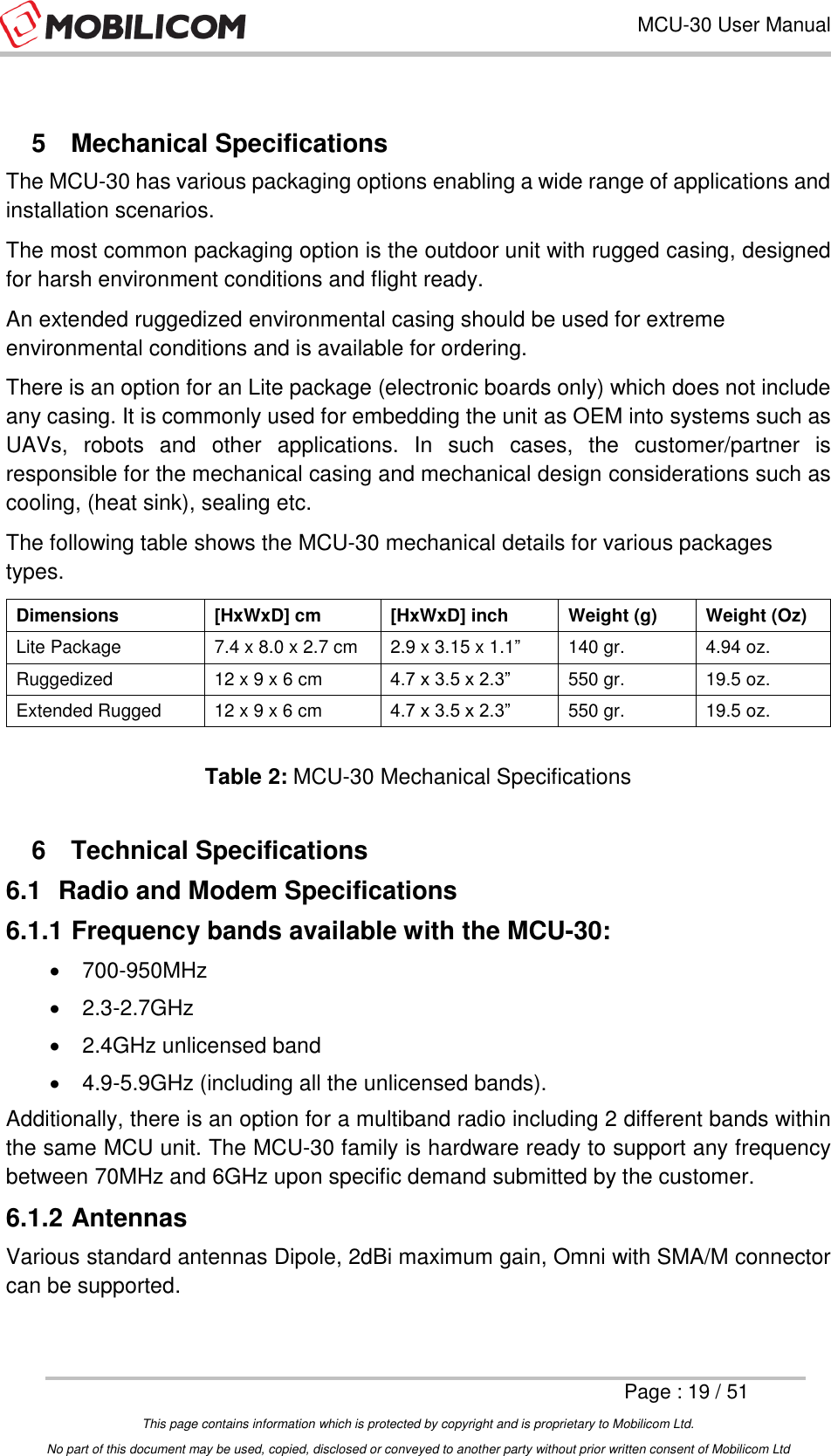 Page 19 of Mobilicom MCU-30L Communication unit used for security, robotics, surveillance User Manual Mobilicom s