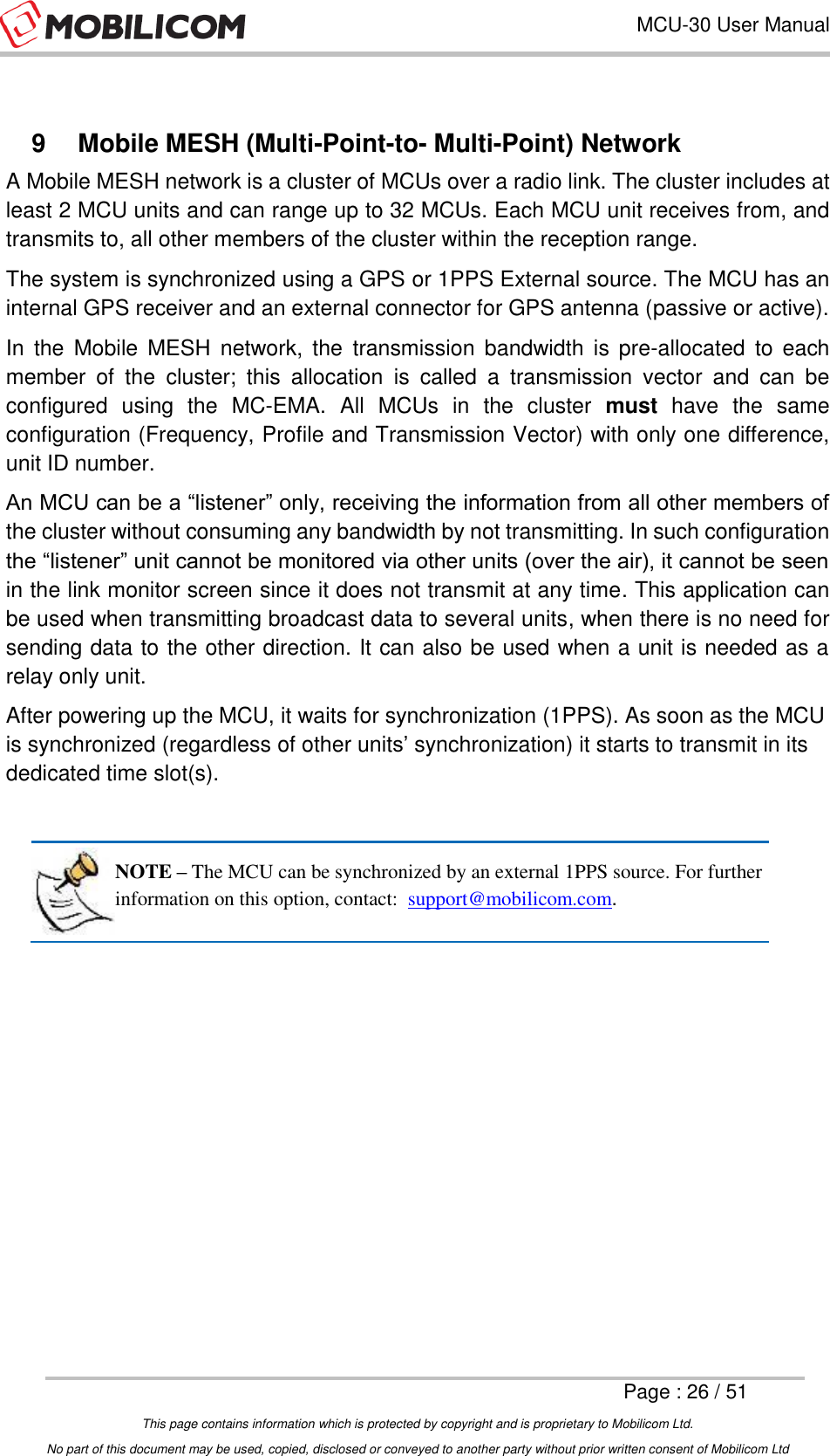 Page 26 of Mobilicom MCU-30L Communication unit used for security, robotics, surveillance User Manual Mobilicom s