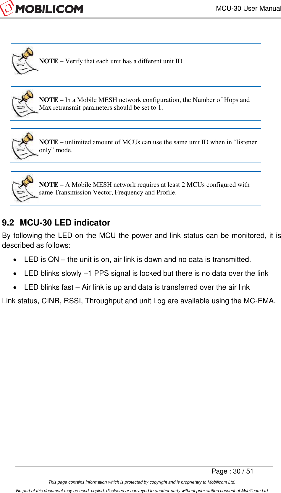 Page 30 of Mobilicom MCU-30L Communication unit used for security, robotics, surveillance User Manual Mobilicom s