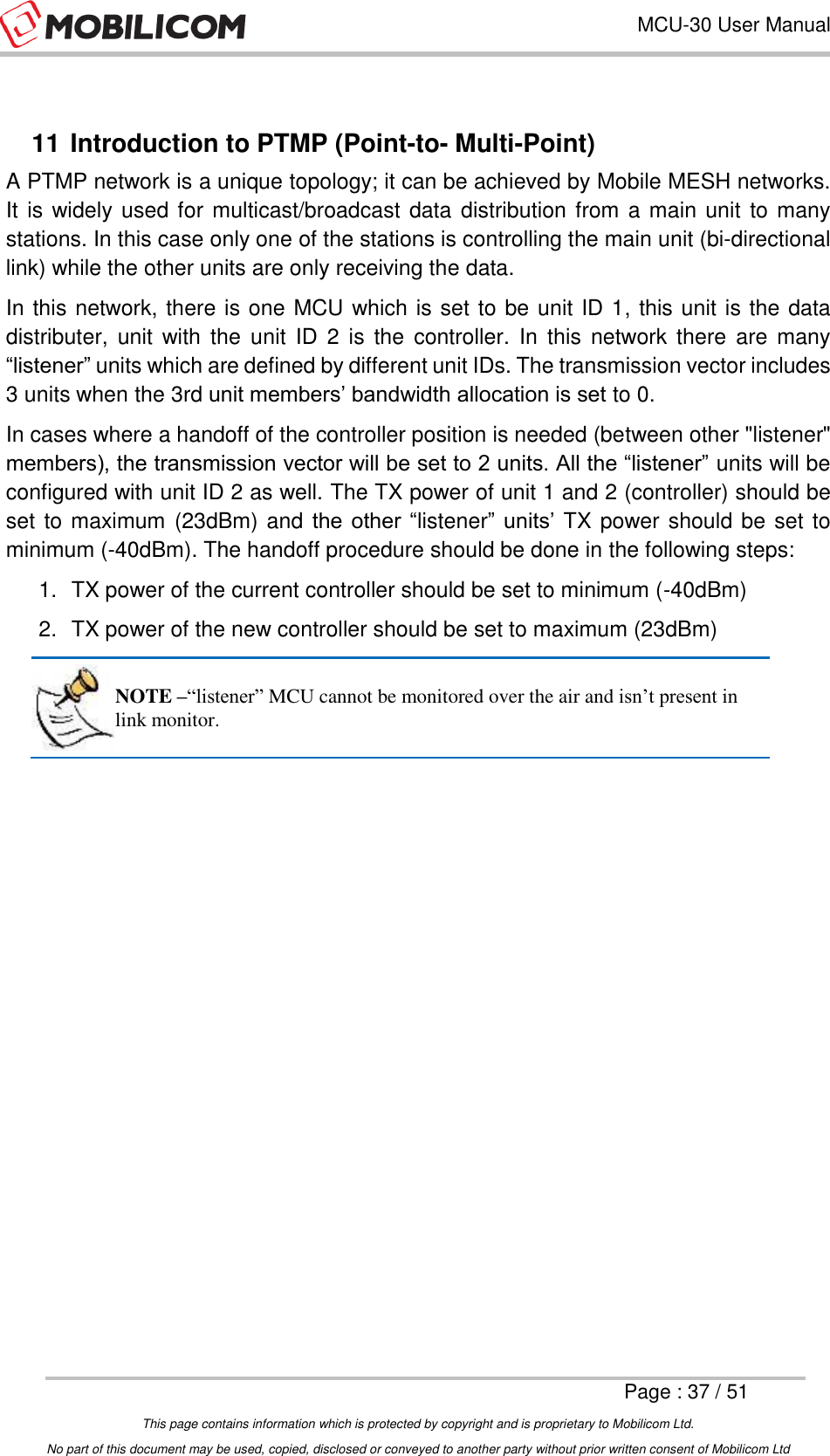 Page 37 of Mobilicom MCU-30L Communication unit used for security, robotics, surveillance User Manual Mobilicom s