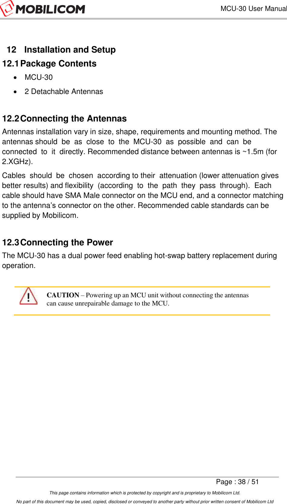 Page 38 of Mobilicom MCU-30L Communication unit used for security, robotics, surveillance User Manual Mobilicom s
