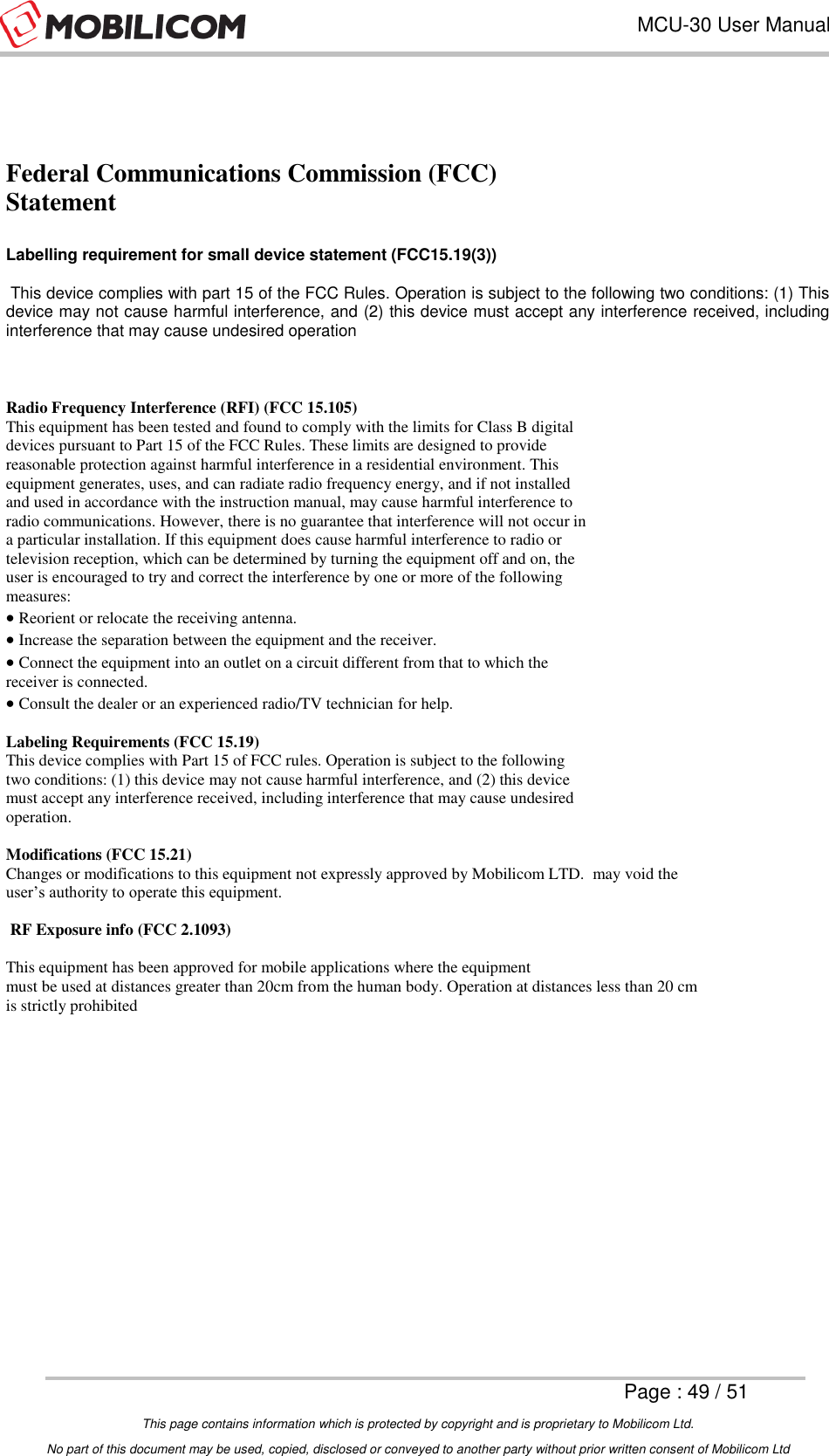 Page 49 of Mobilicom MCU-30L Communication unit used for security, robotics, surveillance User Manual Mobilicom s