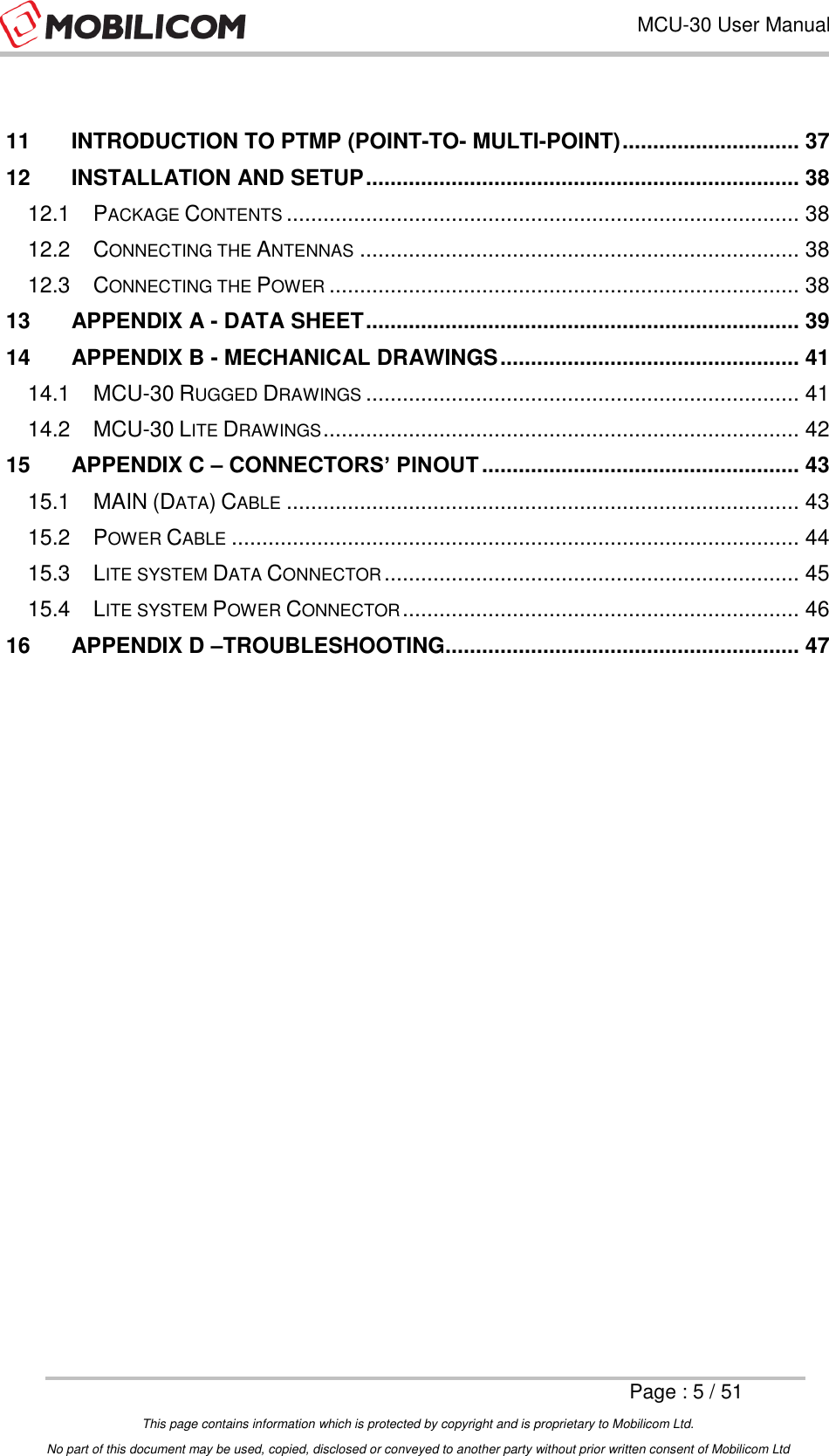 Page 5 of Mobilicom MCU-30L Communication unit used for security, robotics, surveillance User Manual Mobilicom s