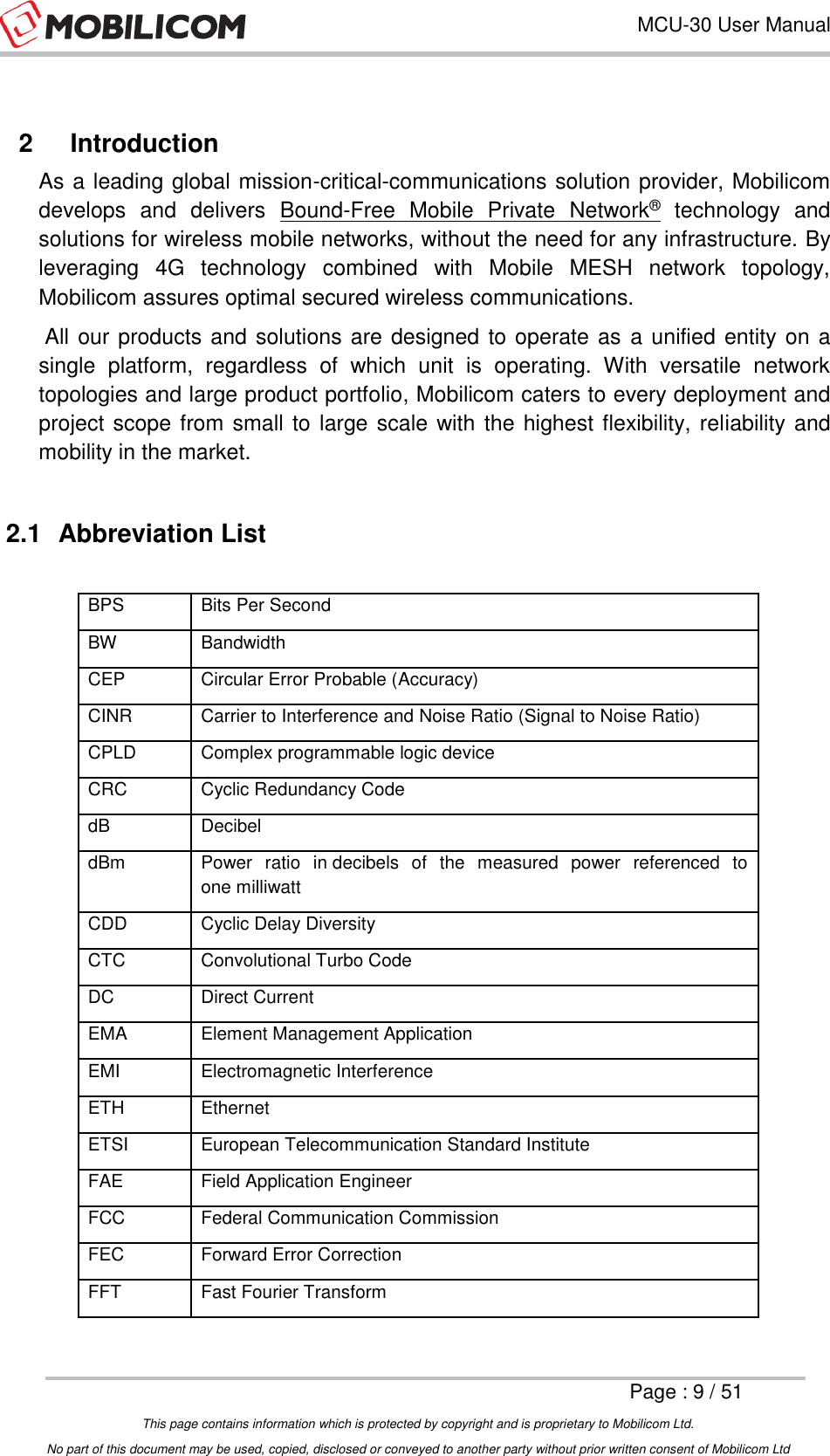 Page 9 of Mobilicom MCU-30L Communication unit used for security, robotics, surveillance User Manual Mobilicom s