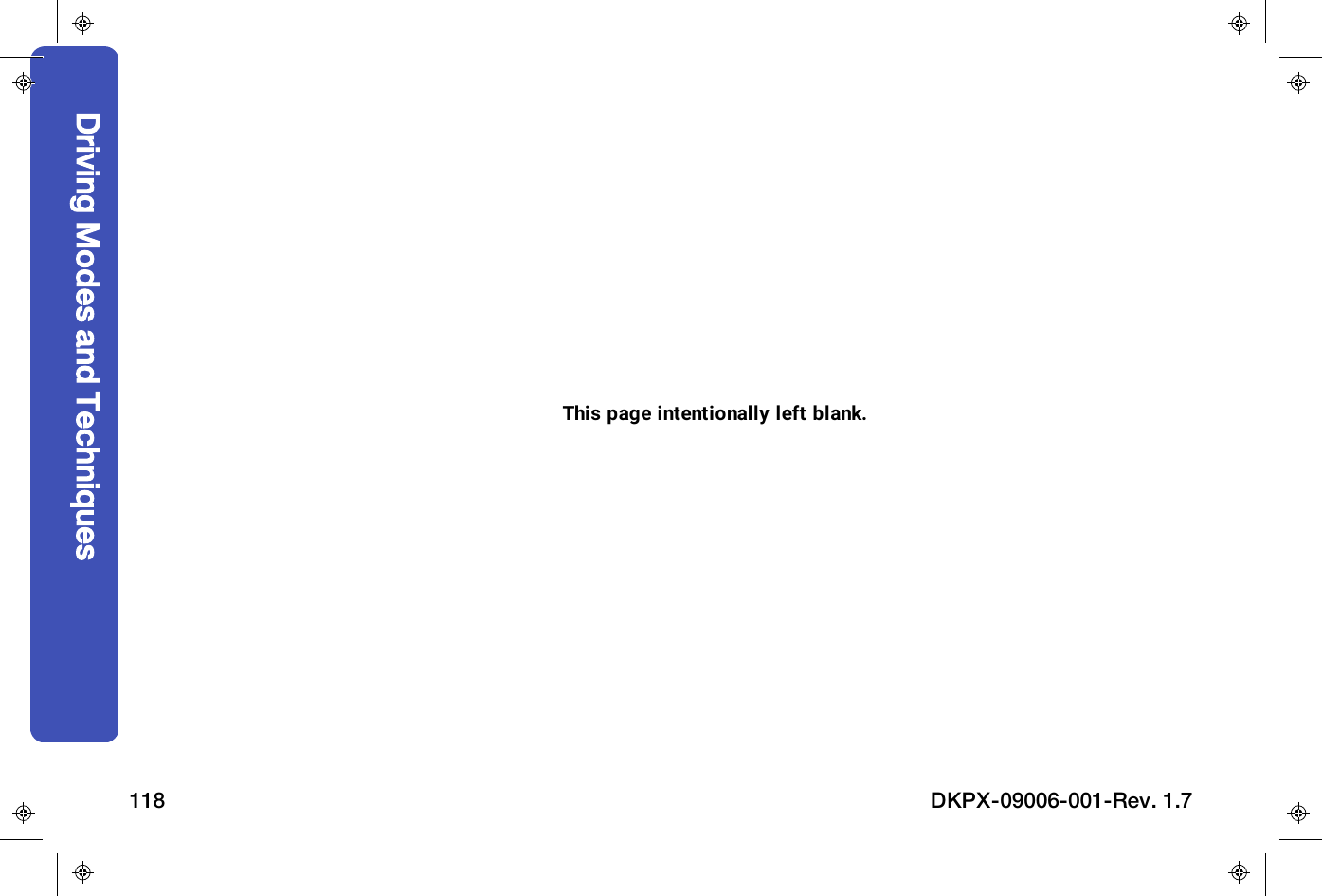 This page intentionally left blank.Driving Modes and Techniques118 DKPX-09006-001-Rev. 1.7