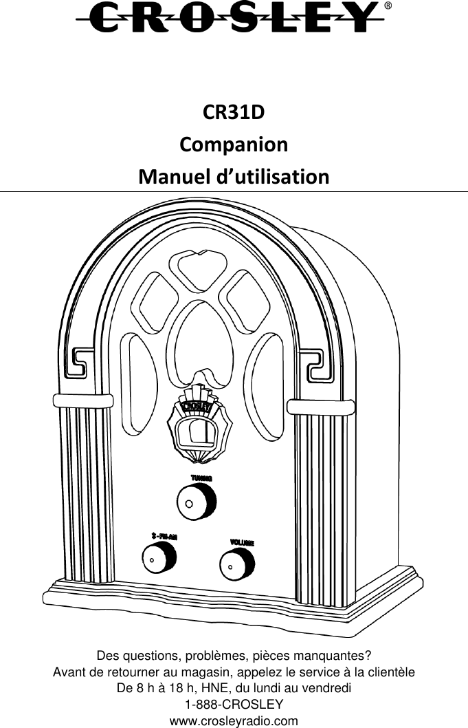 Page 13 of Modern Concepts CR31D AM/FM RECEIVER User Manual 