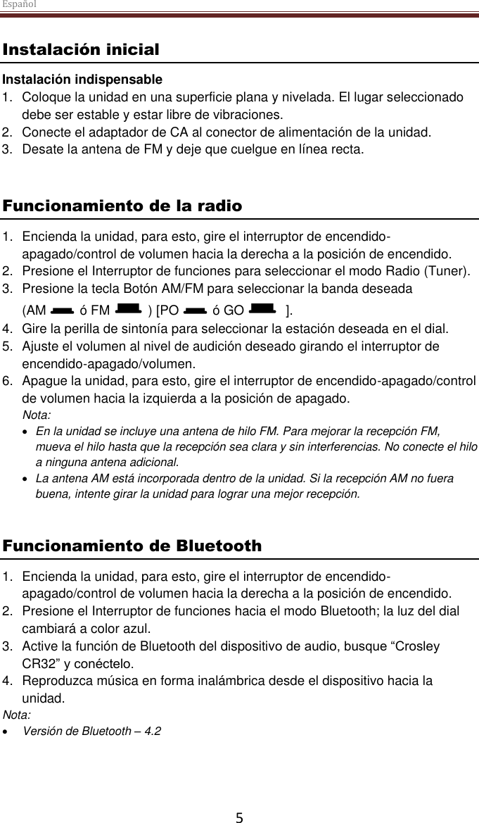 Page 13 of Modern Concepts CR32D AM/FM RECEIVER & CD User Manual 
