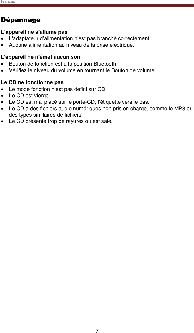 Page 23 of Modern Concepts CR32D AM/FM RECEIVER & CD User Manual 