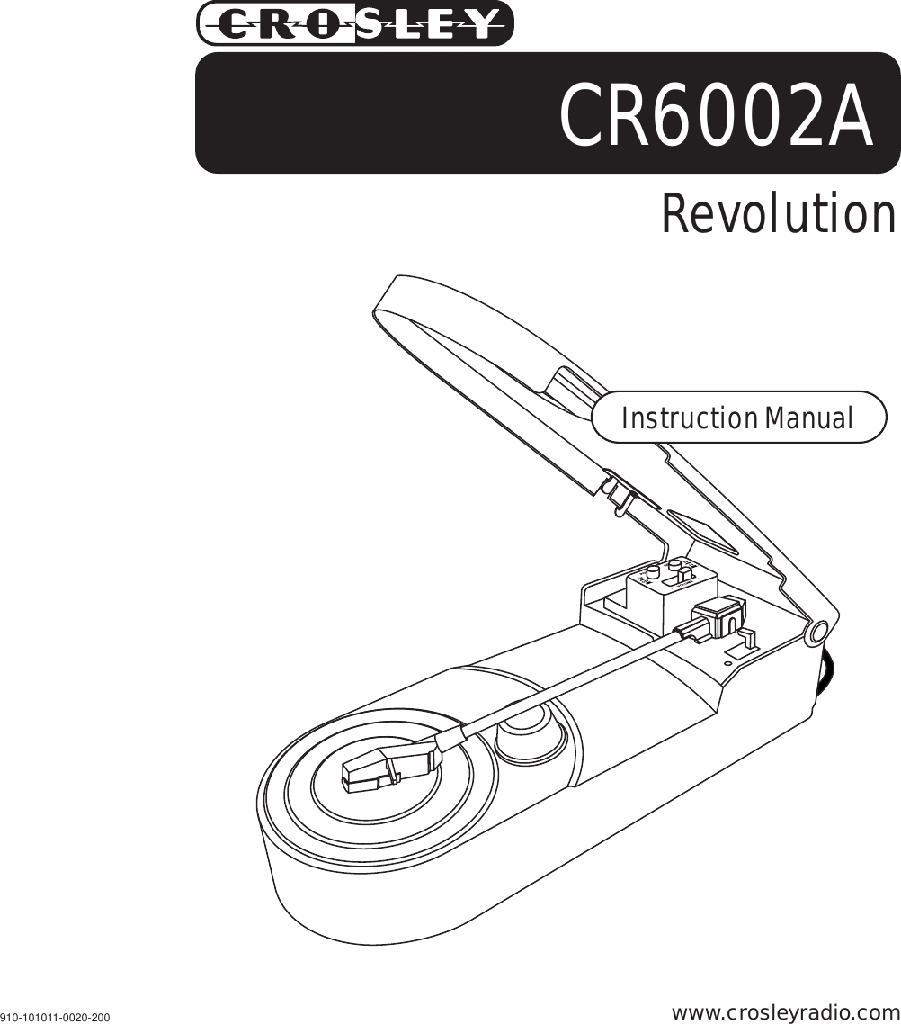 Revolutionwww.crosleyradio.com910-101011-0020-200Instruction ManualCR6002A