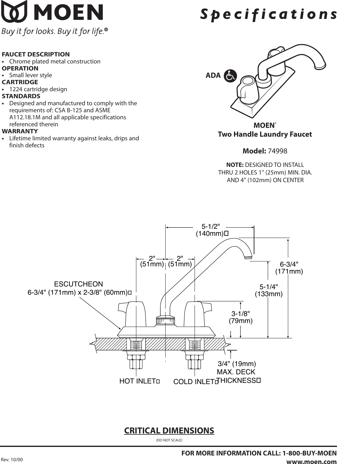 Page 2 of 2 - Moen Moen-74998-Users-Manual- 74998sp  Moen-74998-users-manual