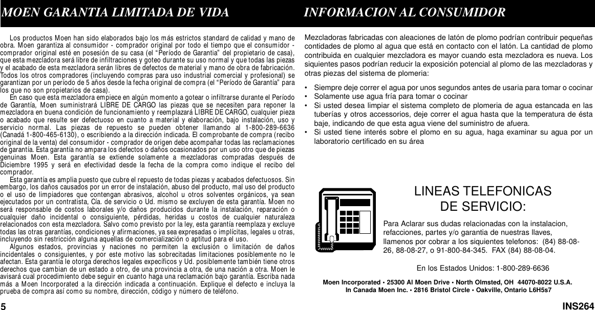 Page 6 of 8 - Moen Moen-9300-Users-Manual- INS264  Moen-9300-users-manual