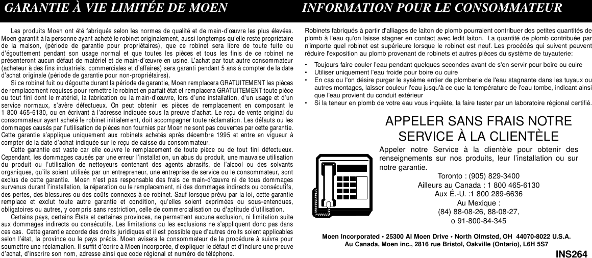 Page 8 of 8 - Moen Moen-9300-Users-Manual- INS264  Moen-9300-users-manual