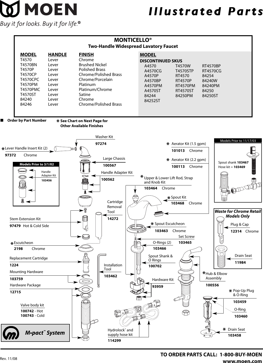 Page 1 of 2 - Moen Moen-Brushed-Nickel-6600Bn-Users-Manual- 4570pt  Moen-brushed-nickel-6600bn-users-manual