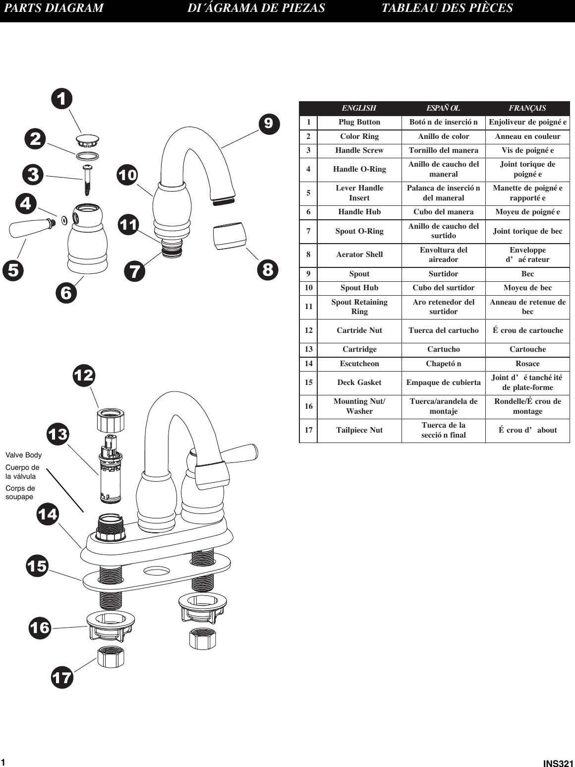 Page 2 of 8 - Moen Moen-Lever-Chrome-84781-Users-Manual- INS321  Moen-lever-chrome-84781-users-manual