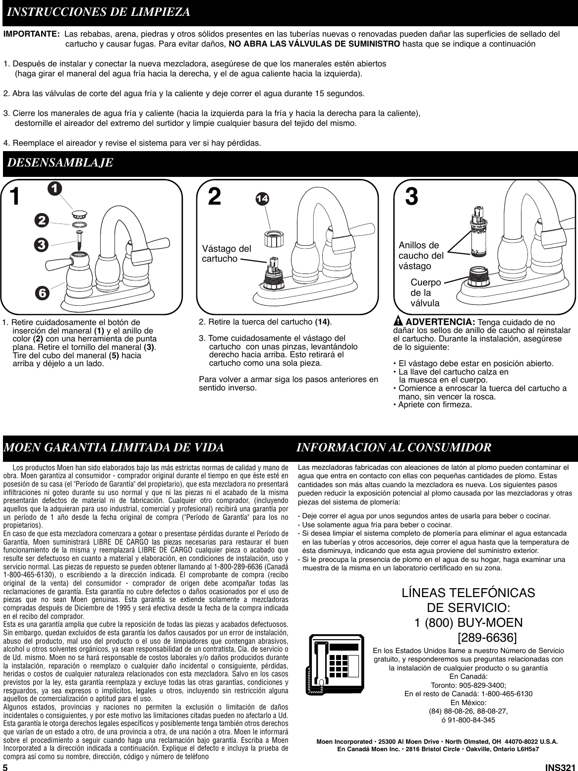 Page 7 of 8 - Moen Moen-Lever-Chrome-84781-Users-Manual- INS321  Moen-lever-chrome-84781-users-manual