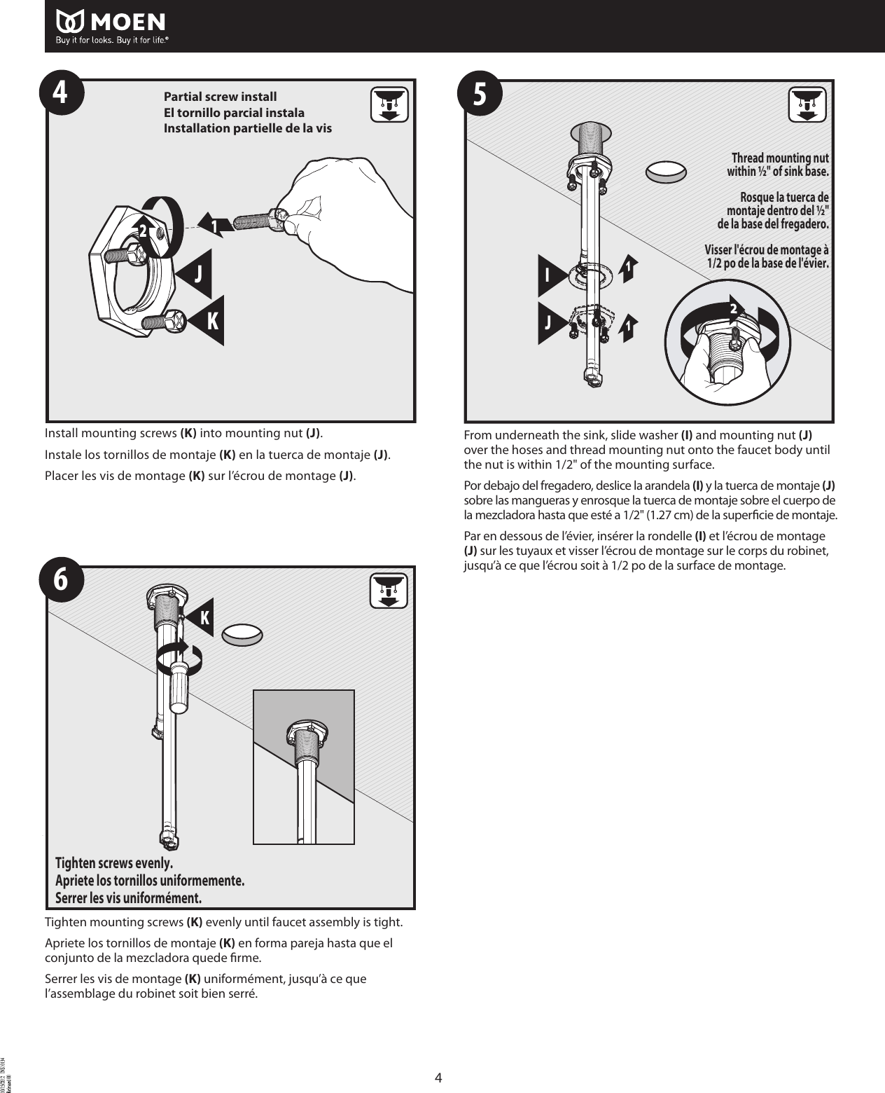 Page 4 of 8 - Moen Moen-Moen-Plumbing-Product-Ins10134-9-Users-Manual-  Moen-moen-plumbing-product-ins10134-9-users-manual