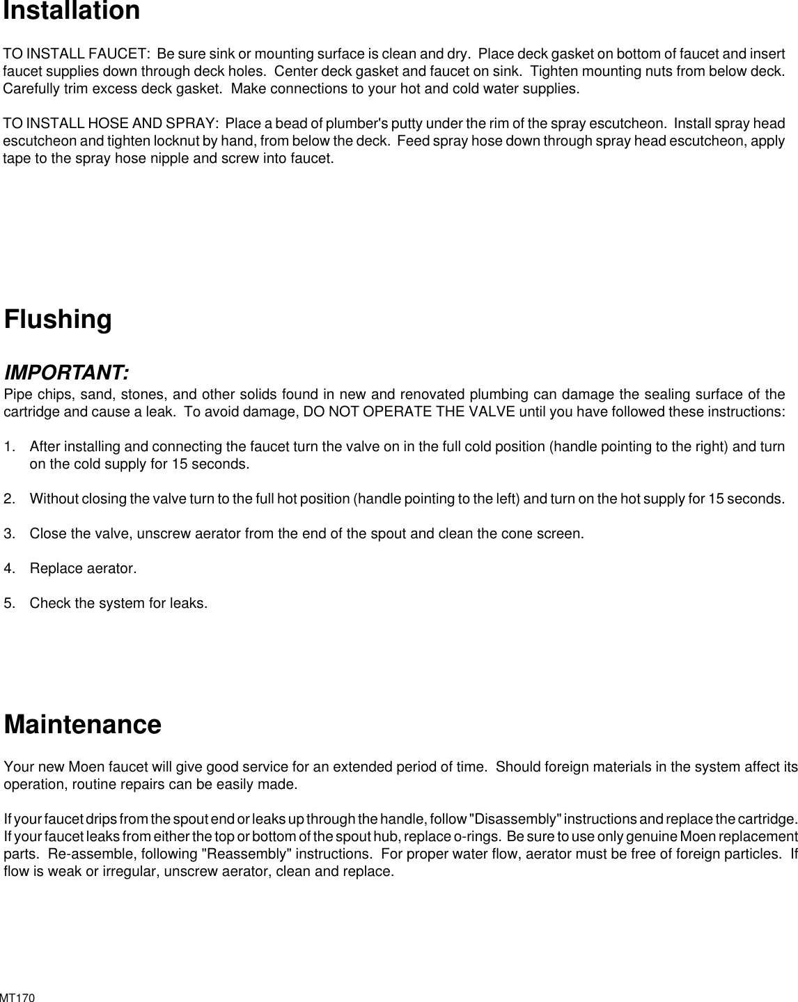 Page 2 of 4 - Moen Moen-Single-Handle-Kitchen-Faucet-7300-Users-Manual-  Moen-single-handle-kitchen-faucet-7300-users-manual