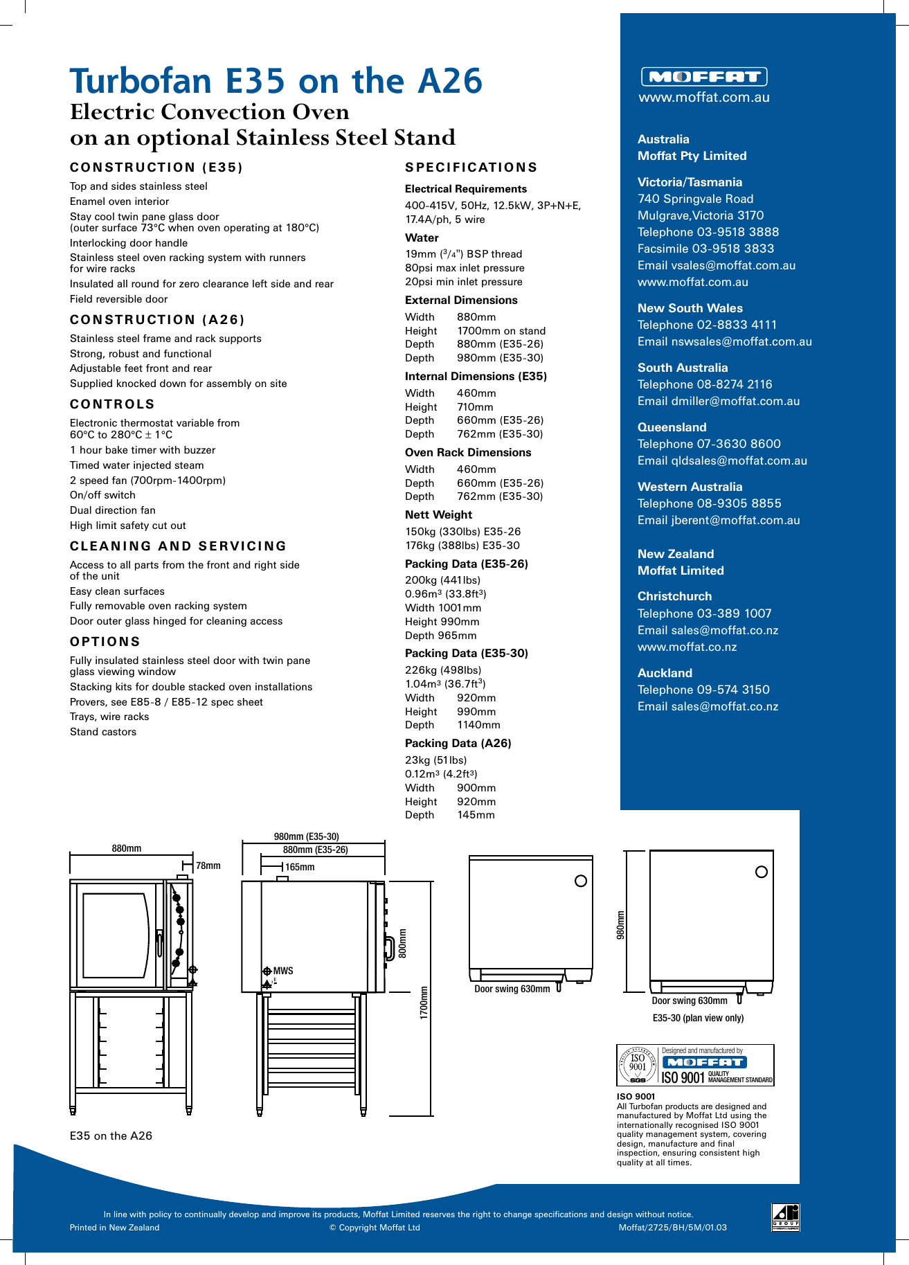 Page 2 of 2 - Moffat Moffat-Bakbar-Turbofan-E35-Users-Manual-  Moffat-bakbar-turbofan-e35-users-manual