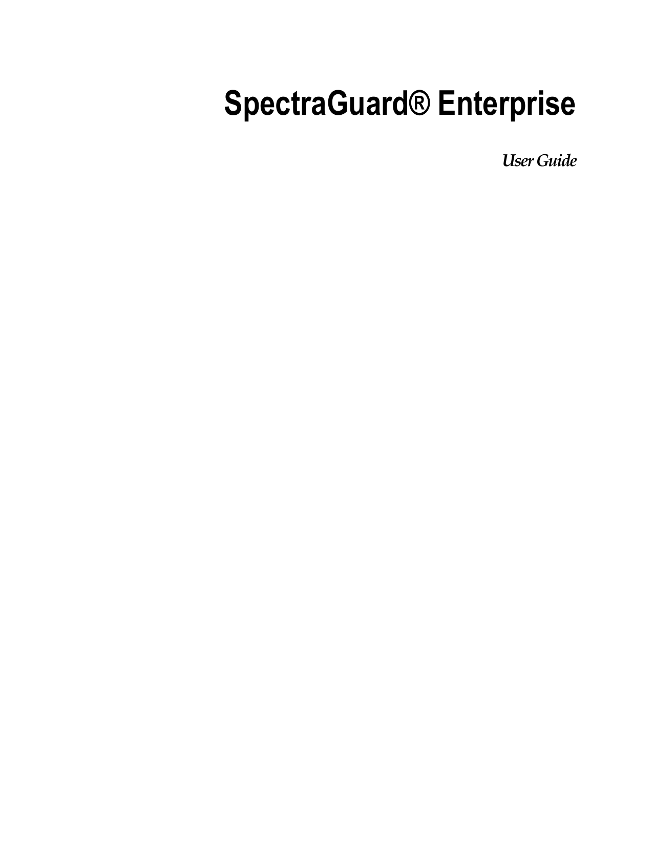   SpectraGuard® Enterprise    User Guide   