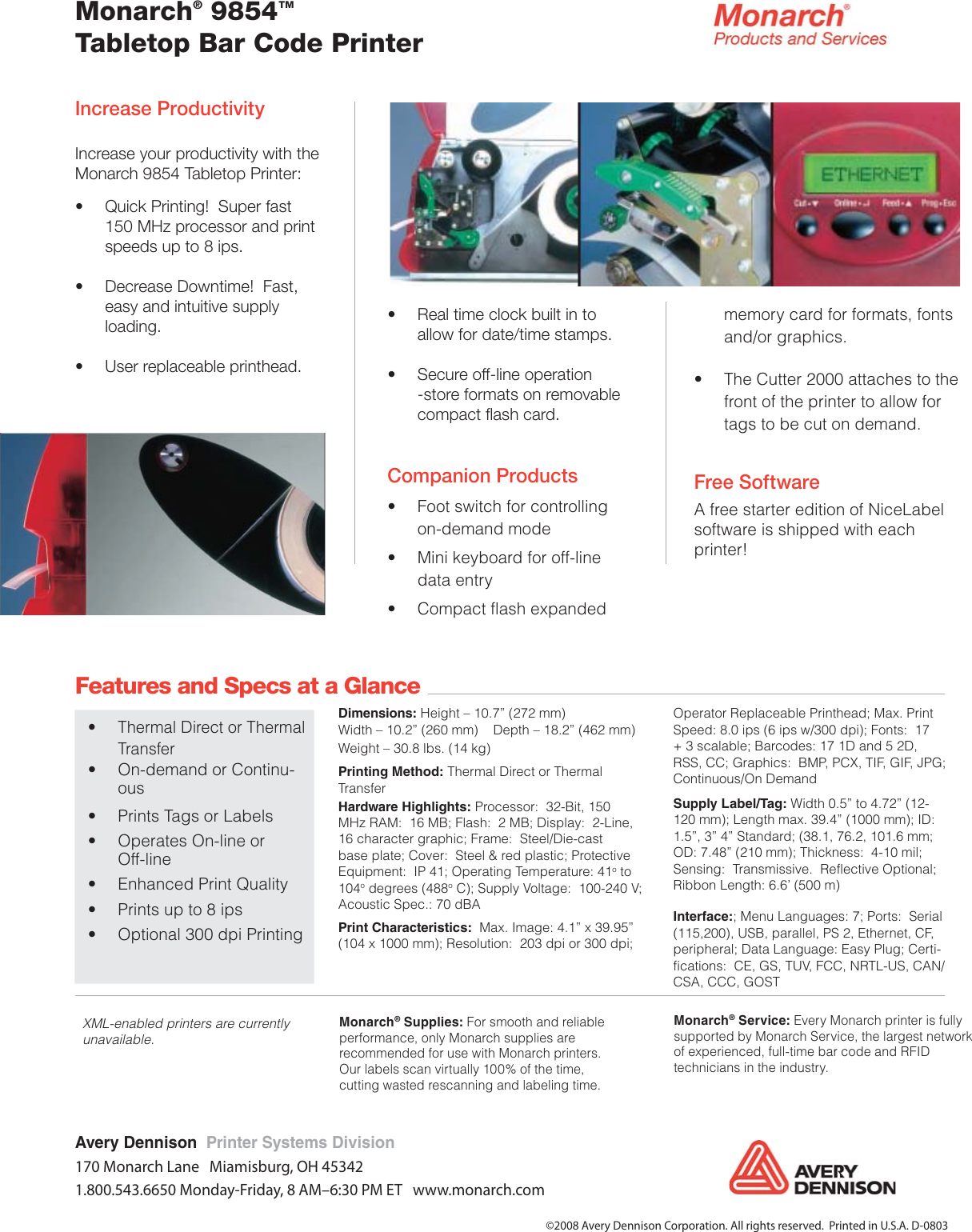Monarch 9854 Users Manual