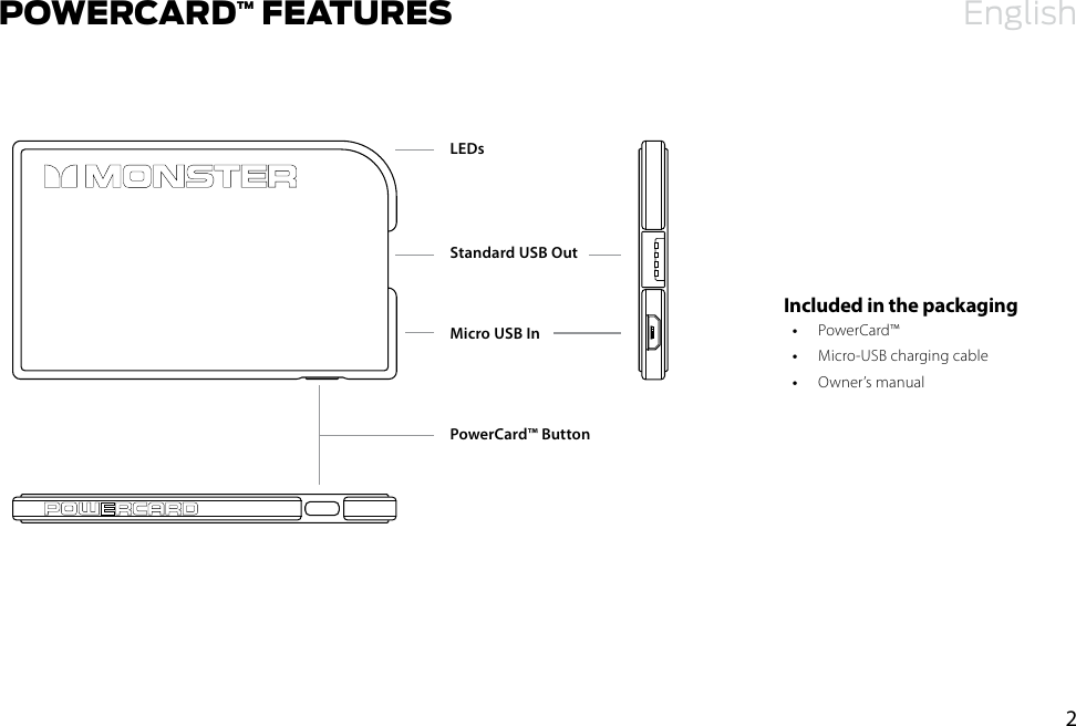 Page 3 of 10 - Monster Monster-Ultrathin-Powercard-Portable-Battery-From-Monster-Users-Manual-  Monster-ultrathin-powercard-portable-battery-from-monster-users-manual