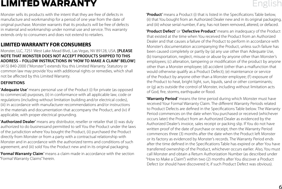 Page 7 of 10 - Monster Monster-Ultrathin-Powercard-Portable-Battery-From-Monster-Users-Manual-  Monster-ultrathin-powercard-portable-battery-from-monster-users-manual