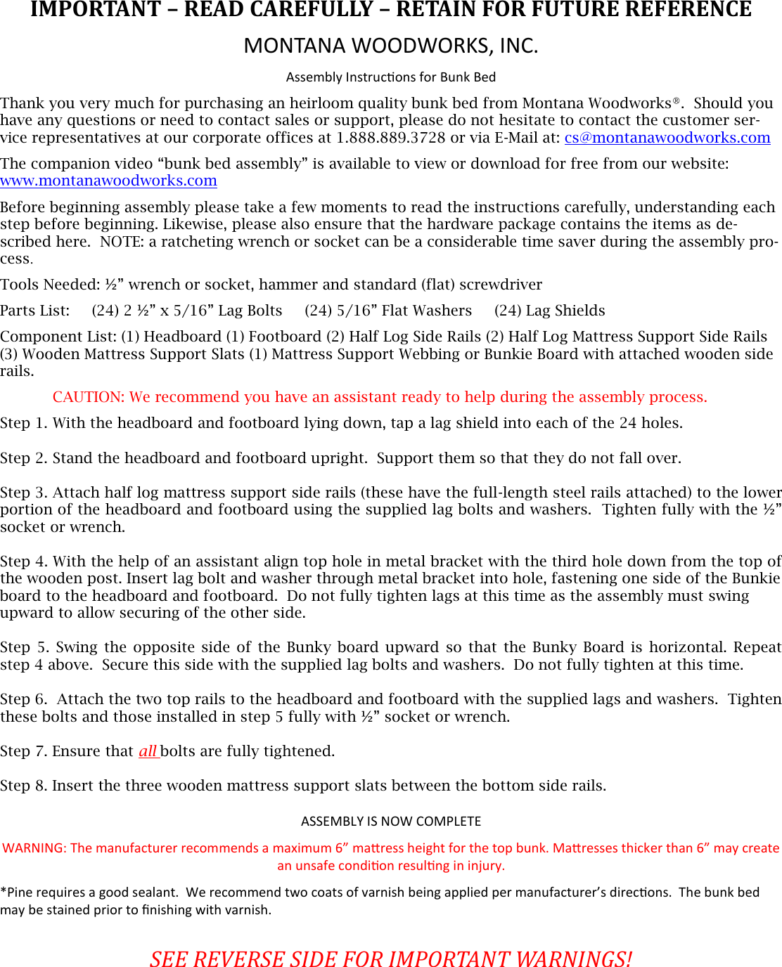 Page 1 of 2 - Montana-Woodworks Bunkbed