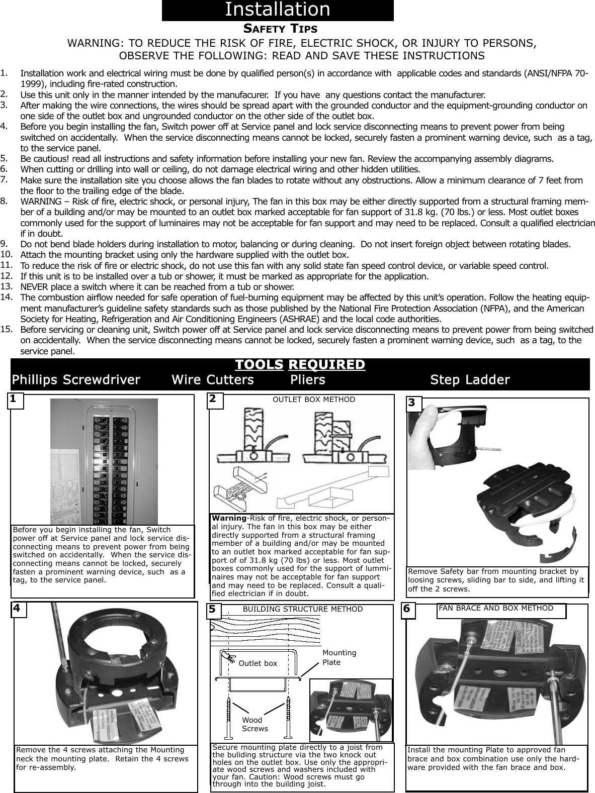 Page 2 of 6 - Monte-Carlo-Fan-Company Monte-Carlo-Fan-Company-5Ahr60-Users-Manual-  Monte-carlo-fan-company-5ahr60-users-manual