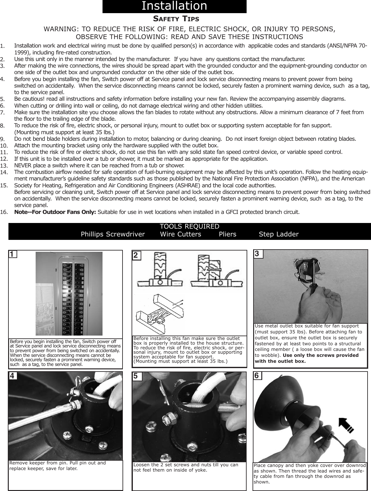 Page 2 of 5 - Monte-Carlo-Fan-Company Monte-Carlo-Fan-Company-5Ed56Wad-Series-Users-Manual-  Monte-carlo-fan-company-5ed56wad-series-users-manual