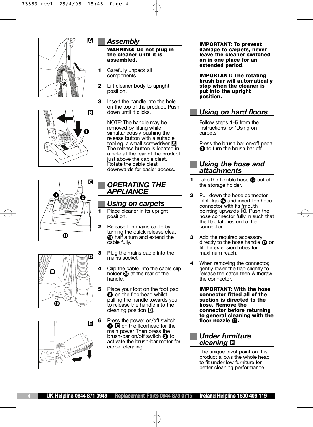 Page 4 of 8 - Morphy-Richards Morphy-Richards-73383-Users-Manual-  Morphy-richards-73383-users-manual