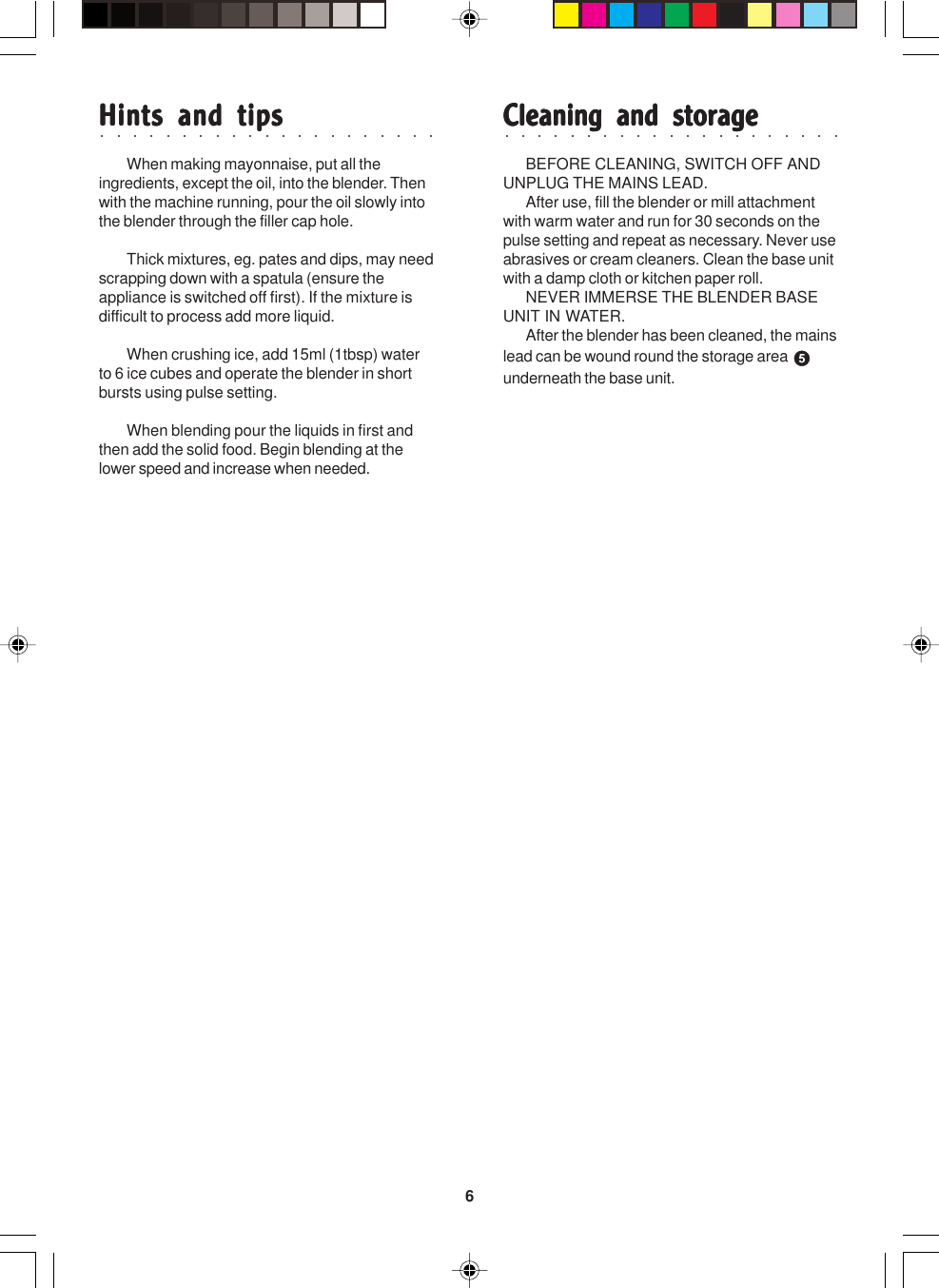 Page 6 of 8 - Morphy-Richards Morphy-Richards-Blender-And-Mill-Users-Manual- BLENDER & MILL  Morphy-richards-blender-and-mill-users-manual