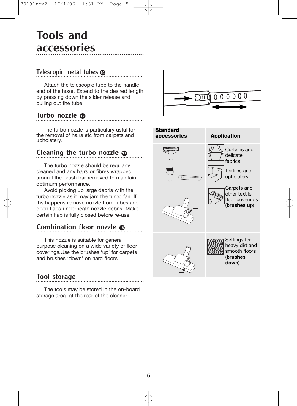 Page 5 of 10 - Morphy-Richards Morphy-Richards-Bulldog-Cylinder-70191Rev2-Users-Manual- 70191rev2  Morphy-richards-bulldog-cylinder-70191rev2-users-manual