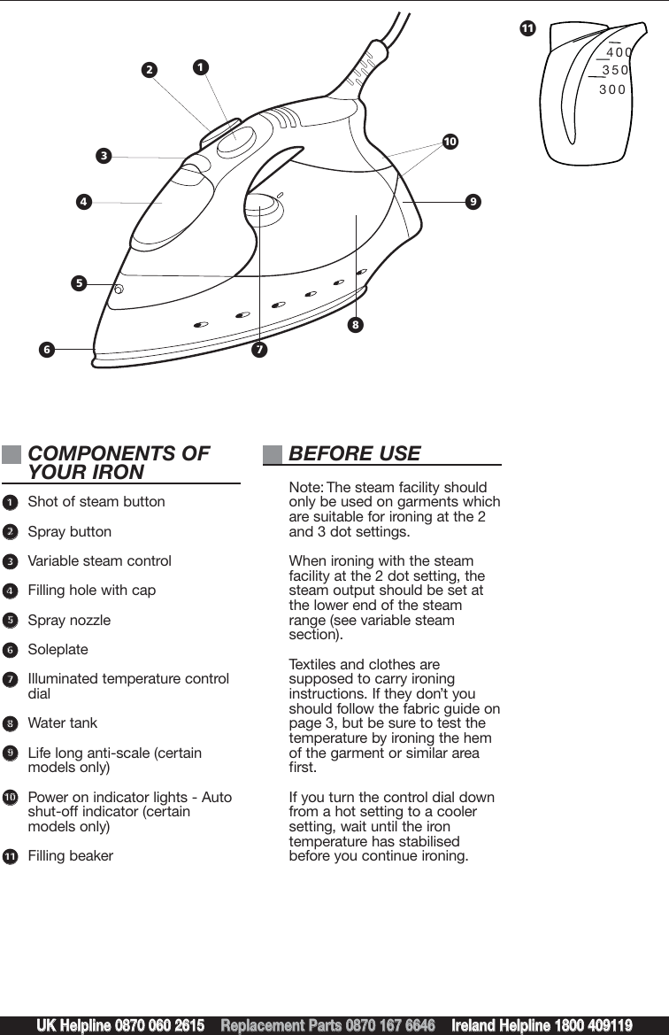 Page 4 of 8 - Morphy-Richards Morphy-Richards-Turbo-Steam-Iron-Steam-Users-Manual- 40655 Rev3  Morphy-richards-turbo-steam-iron-steam-users-manual