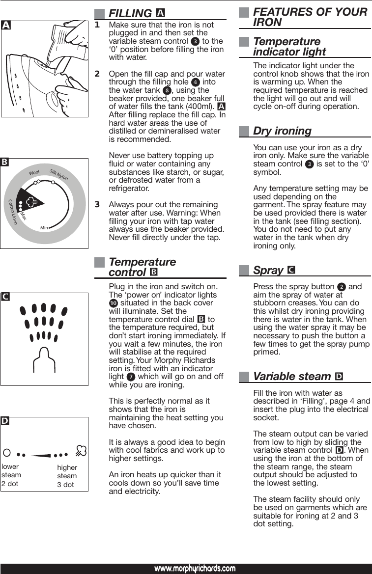 Page 5 of 8 - Morphy-Richards Morphy-Richards-Turbo-Steam-Iron-Steam-Users-Manual- 40655 Rev3  Morphy-richards-turbo-steam-iron-steam-users-manual