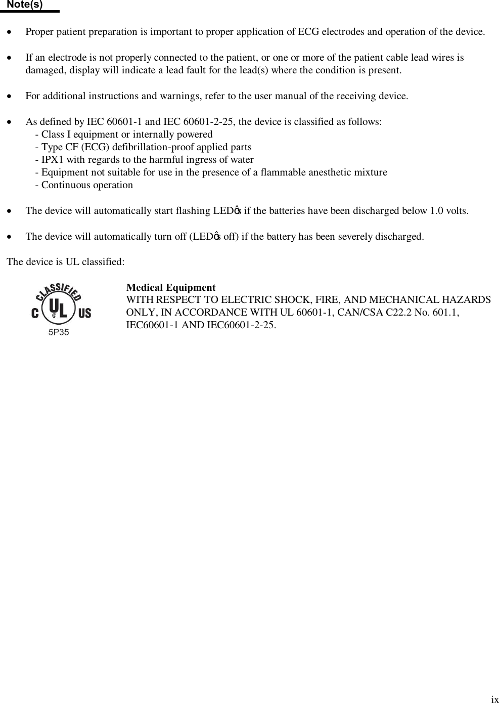 Mortara Instrument WAM2500 Wireless Acquisition Module User Manual 1 Cover