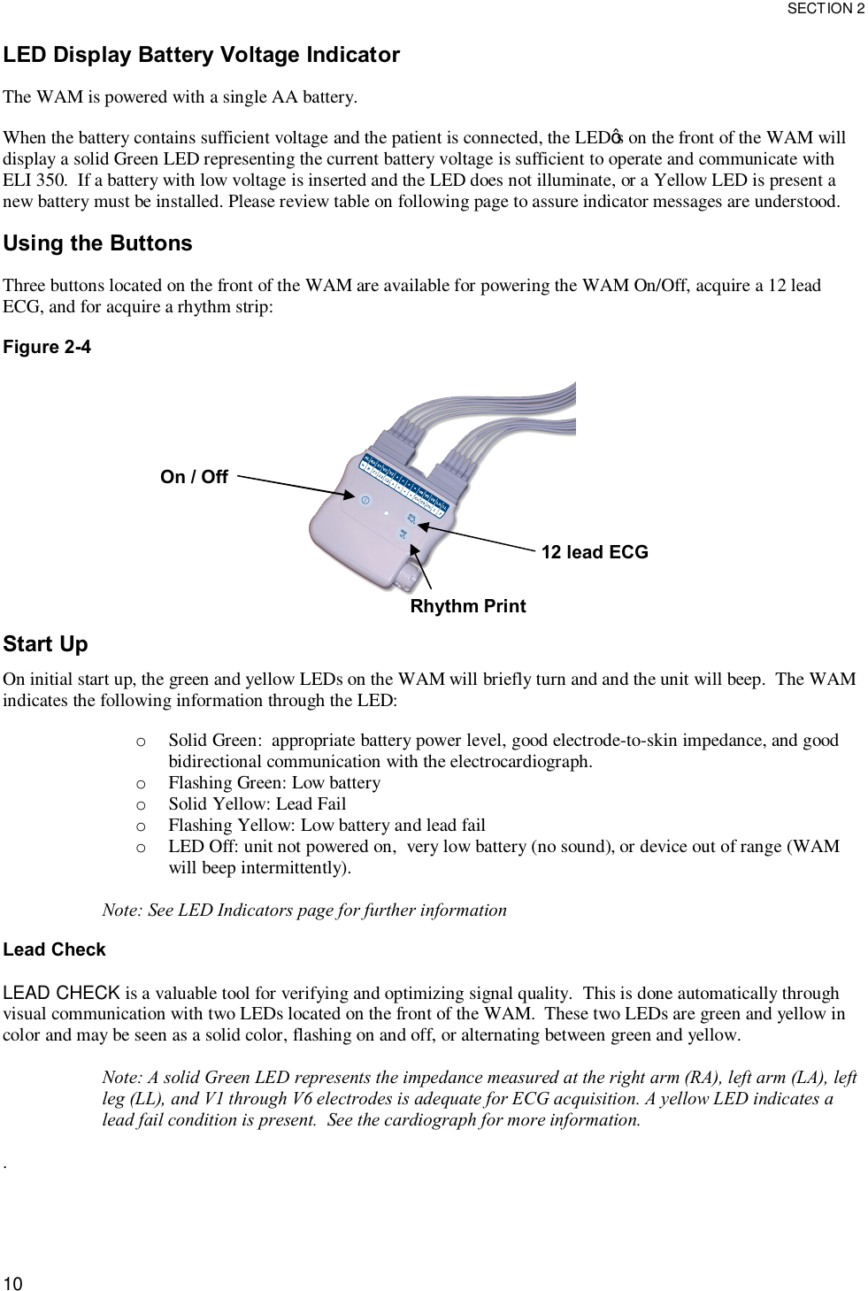 Mortara Instrument WAM2500 Wireless Acquisition Module User Manual 3
